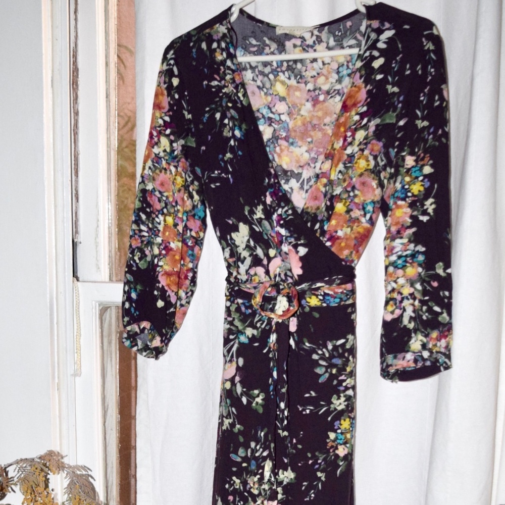 Lovestich Floral Wrap Dress